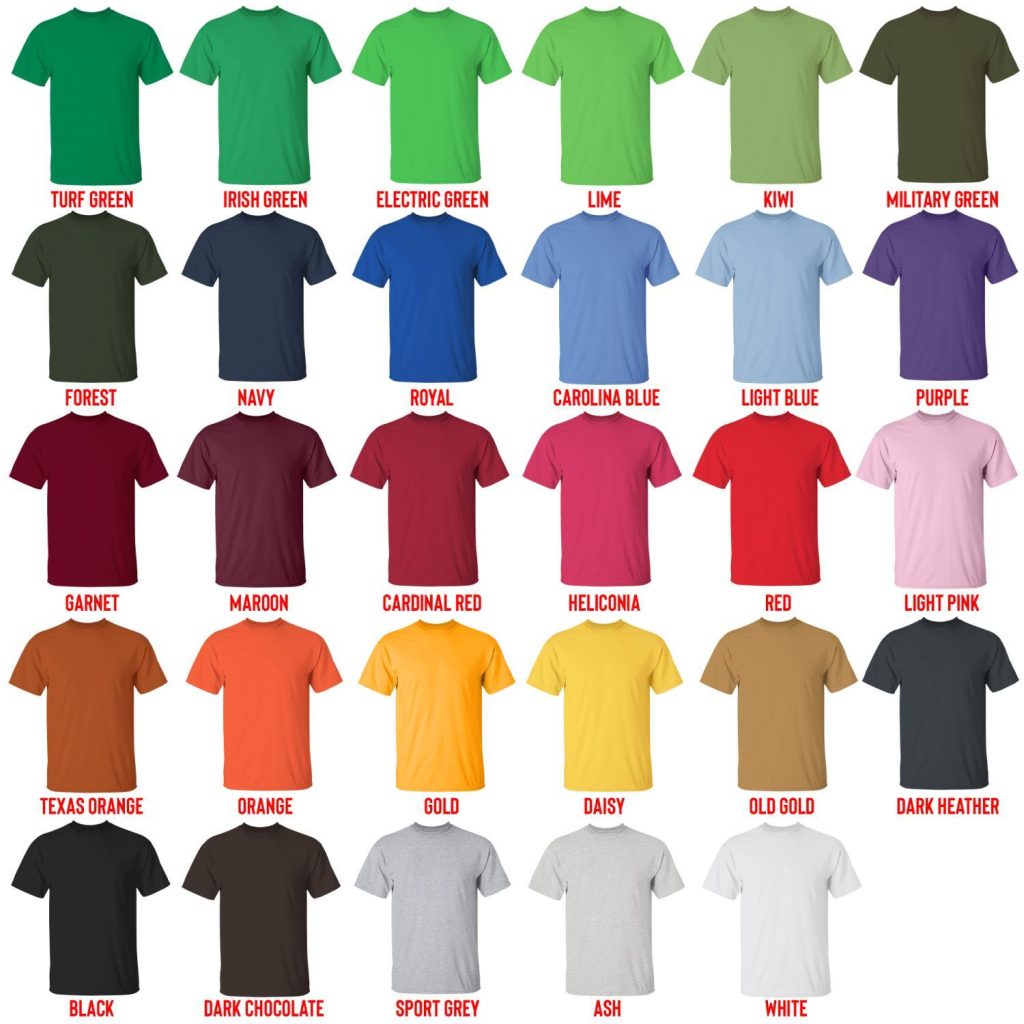 t shirt color chart - Silent Hill Merch